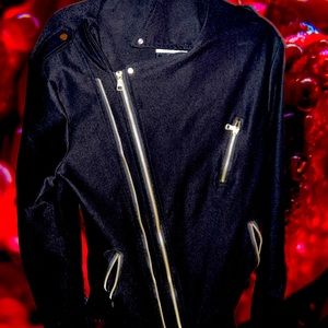 Men’s Black Zippered Jacket XXL Chinese size. 43 inches chest.